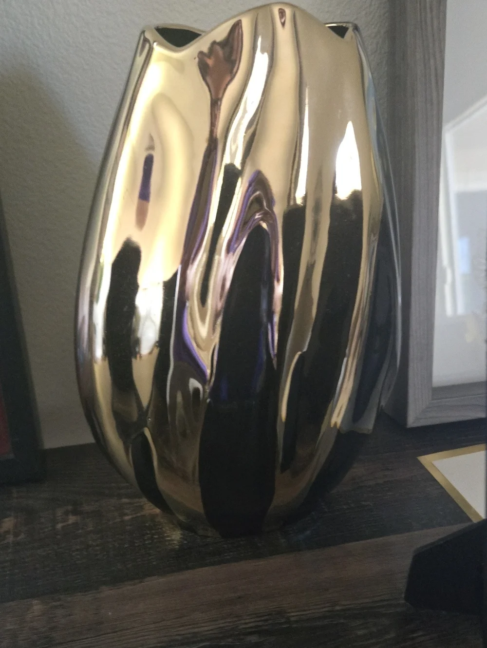 Gold Decorative Tulip Vase - Modern Home Accent